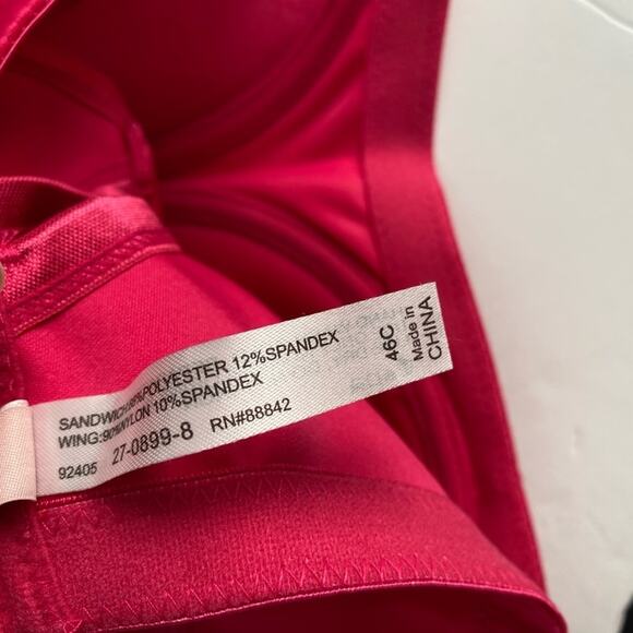 Woman Within Comfort Choice New Women's 46C Full Coverage Underwire Pink Bra - Picture 8 of 9